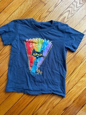 Out of Print Navy Pete the Cat tee for kids